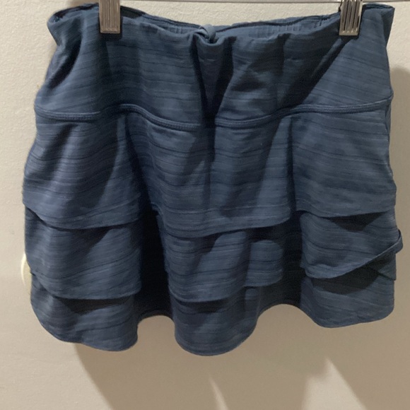 Athleta Navy Tiered Mini Skirt - Picture 6 of 7